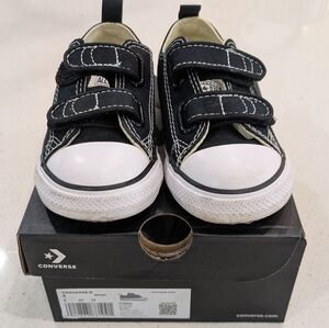 Converse Black Chuck Taylor All Star Velcro Sneakers Toddler 8